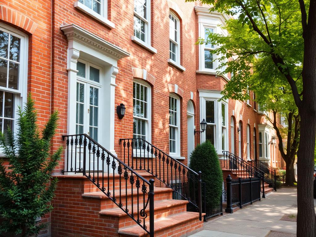 The Beacon Townhouse — elegant brick row house with classic stoop